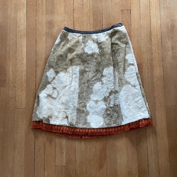 Vintage 70s Western Cow Print Faux Fur Wrap Skirt - Picture 2 of 8